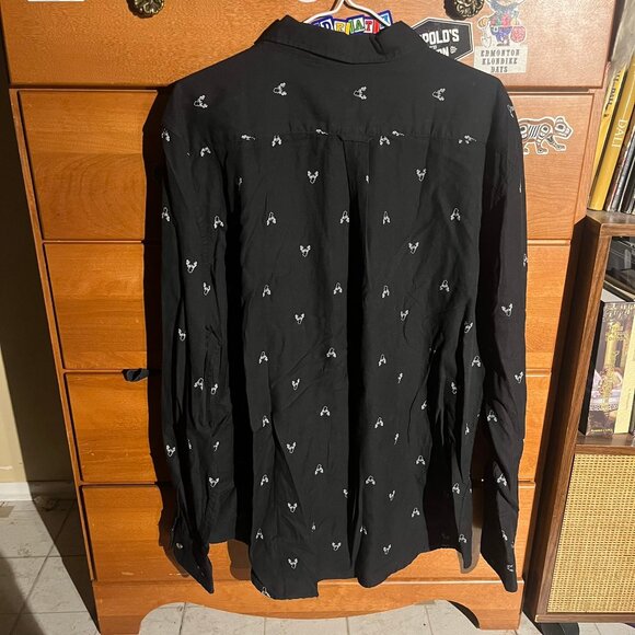 Joe Fresh Black Button-Down w/ Mini Deer Pattern - Picture 2 of 4